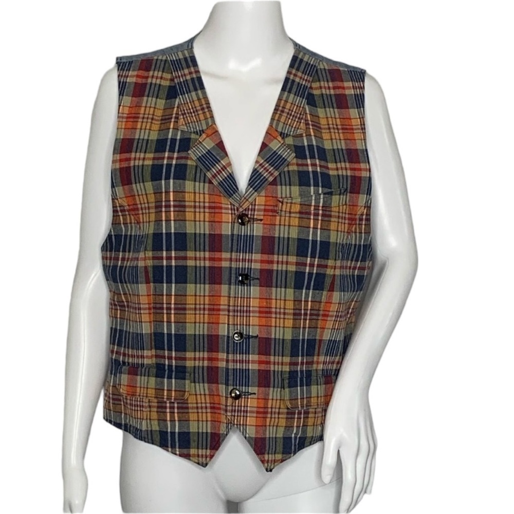 Westbound Women’s Large Plaid Vintage Vest
